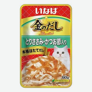 Корм для кошек Inaba 60г Kinnodashi куриное филе с кацуобуси