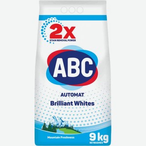 Стиральный порошок ABC Automat Brilliant Whites Горная свежесть, 9 кг