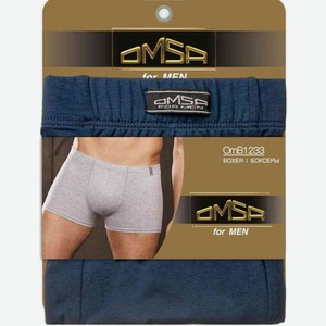 Трусы-боксеры мужские Omsa for Men 1233 цвет: jeans/джинсово-голубой, 2XL (52) р-р