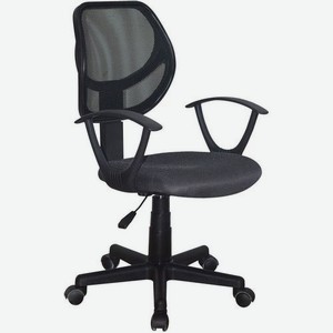 Кресло BRABIX Flip MG-305, на колесиках, сетка/ткань, серый/чёрный/черный [531951]
