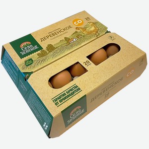 Яйцо деревенское С0 Село Зеленое 20 шт, 1,4 кг