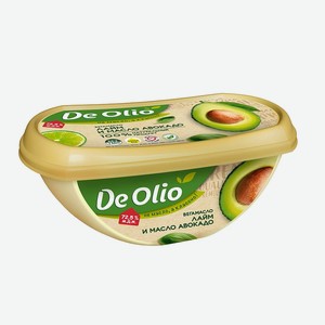 Крем на растительных маслах Лайм и масло авокадо 72,5% De olio 0,22 кг