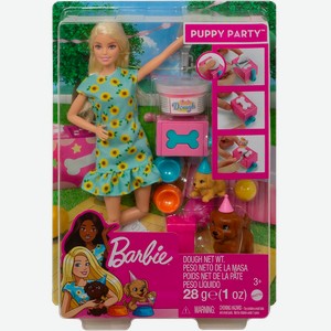 Кукла игровой Барби и щенки Маттэл к/у, 1 шт
