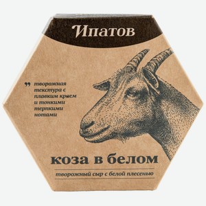 Сыр мягкий Ипатов Мастерская Сыра Коза в белом с белой плесенью 55%, 110г