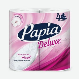Туалетная бумага Hayat Papia Deluxe 4 слоя 4 рулона