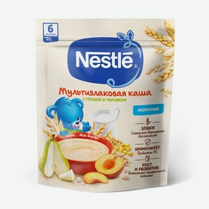 Каша мультизлаковая Nestle груша-персик молочная, 200г Россия