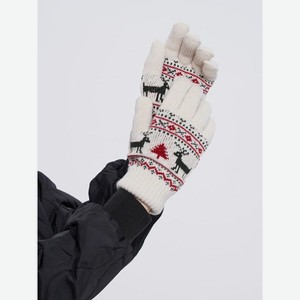 Теплые перчатки с оленями