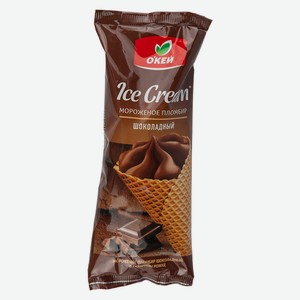 БЗМЖ Мороженое рожок пломбир ОКЕЙ шоколадное 110г