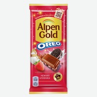 Шоколад   Alpen Gold   Oreo Нежная клубника, 90 г