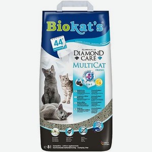 Наполнитель для кошек Biokats Черный бриллиант Мультикэт 8л