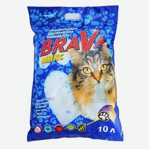 Наполнитель для кошек BraVa Микс силикагелевый впитывающий 10л