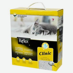 Наполнитель для кошачьего туалета Reflex комкующийся бентонитовый с антибактериальным эффектом 10л
