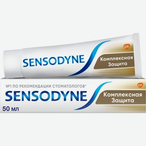 Зубная паста Sensodyne Комплексная Защита для чувствительных зубов с фтором освежающий мятный вкус 50мл