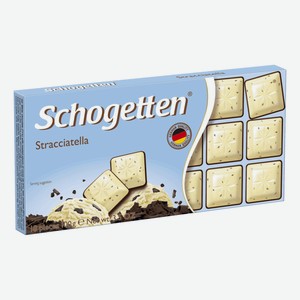 Шоколад Schogetten Stracciatella темный и белый с кусочками какао 100 г