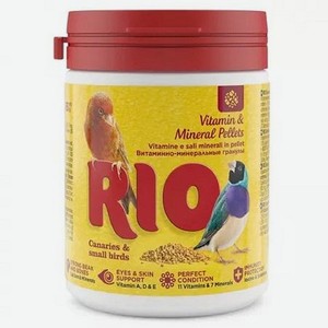 Лакомство для птиц Rio 120г витаминно-минеральные гранулы для канареек экзотов и других мелких птиц
