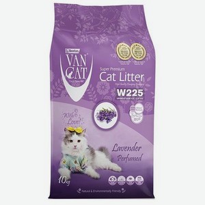 Наполнитель для кошек Van Cat Lavender комкующийся лаванда 10кг