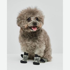 Носочки для собак 4шт:Серый:L