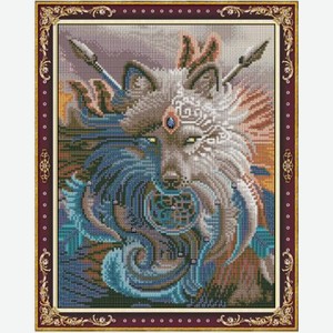 Алмазная мозаика 40х50 см Красивый волк WK001