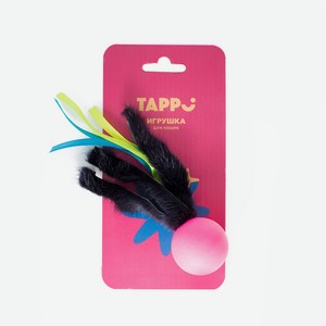 Tappi  Нолли , мяч с хвостом из натурального меха норки и лент (13 г)