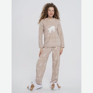 Махровая пижама с принтом ленивца