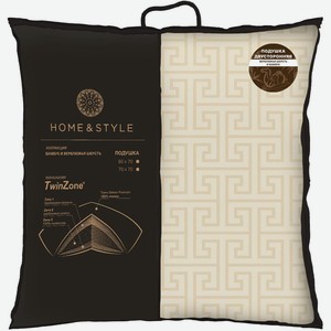 Подушка Home&Style Бамбук/Верблюд размер 70/70 ткань чехла: 100% хлопок, наполнитель: бамб. волокно/верб