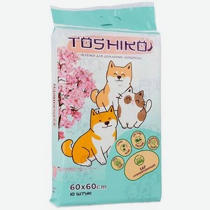 Пеленки для собак Toshiko впитывающие одноразовые с ароматом сакуры 60*60 10шт 157338