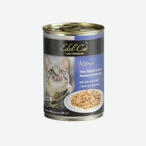 Корм для кошек Edel Cat 0.4кг кусочки в соусе лосось-форель