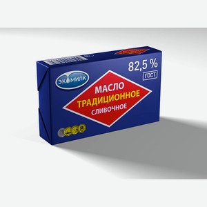 Масло сладкосливочное традиционное 82,5% 180 г Экомилк, 0,18 кг