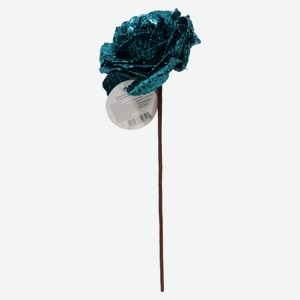 Цветок искусственный Роза голубая, 15 см