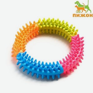 Игрушка Пижон жевательная для собак Кусочек счастья 12 см разноцветная