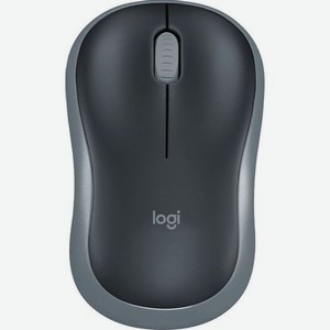 Мышь Logitech M185, оптическая, беспроводная, USB, черный и серый [910-002238]
