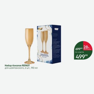 Набор бокалов REPAST для шампанского, 2 шт., 190 мл