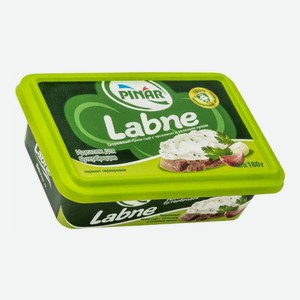 Сыр творожный Pinar Labne чеснок-зеленый лук 60% 180 г