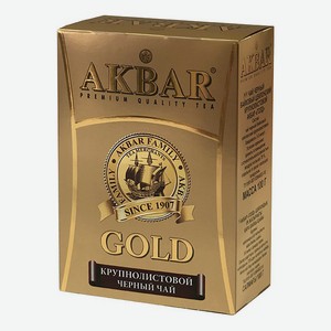 Чай черный Akbar Gold цейлонский листовой 100 г