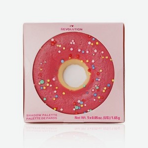 Тени для век I Heart Revolution Donuts   Raspberry Icing   5 цветов , 8,25г