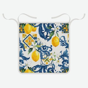 Подушка для стула «Коллекция» Лимоны из саржи, 40x40 см