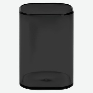 Подставка-стакан «Стамм» Фаворит квадратная тонированная черная, 90х70х70 мм