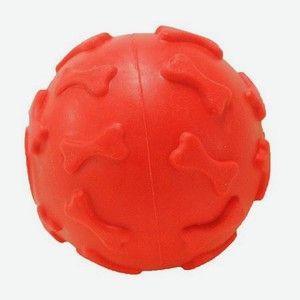Игрушка для собак Homepet Мяч с рисунком косточки с пищалкой 6см