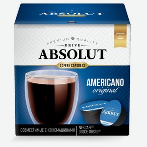 Кофе в капсулах Absolut Drive Americano Original для кофемашин Dolce Gusto 16шт, 128г Россия