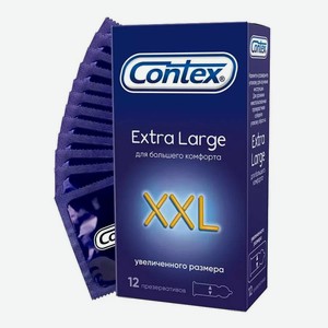 CONTEX Презервативы Extra Large увеличенного размера, 12 шт