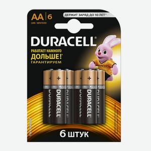 Батарейки Duracell LR6-6BL Basic