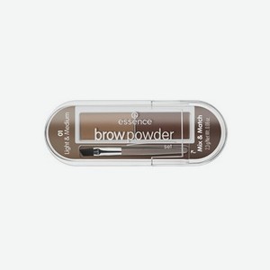 Тени для бровей Essence Brow powder set для блондинок 01 Light & Medium 2,3г