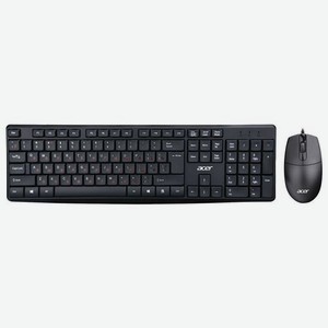 Комплект (клавиатура+мышь) Acer OMW141, USB, проводной, черный [zl.mceee.01m]