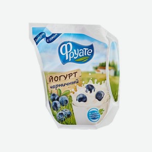 Йогурт питьевой ФРУАТЕ Черника 1.5% 450г л/п