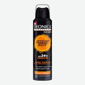 Дезодорант мужской Deonica Deonica For Men, Vegan Formula, Energу Shot Заряд энергии, спрей, 150 мл