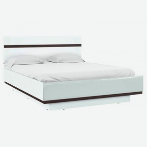 Двуспальная кровать Соло Белый / Белый глянец / Венге 160х200 см С подъемным механизмом