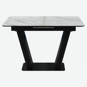 Кухонный стол Денвер Белый мрамор / Черный, металл