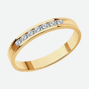 Обручальное кольцо SOKOLOV Diamonds из золота с бриллиантами 1111297-01, размер 19.5
