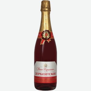 Вино Дербентское красное игристое полусладкое 13% 750мл