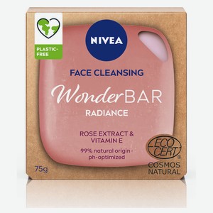 Твердое средство для умывания NIVEA WWonderBAR Radiance для снятия макияжа, 75 г